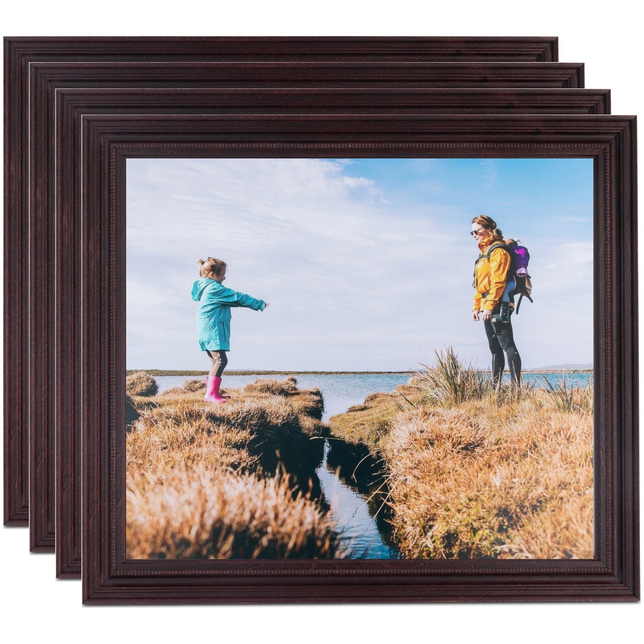 ArtToFrames 16x16 Inch Traditional Picture Frame, Multi Pack, Comes with Regular Glass (WOMPack-17-16x16)